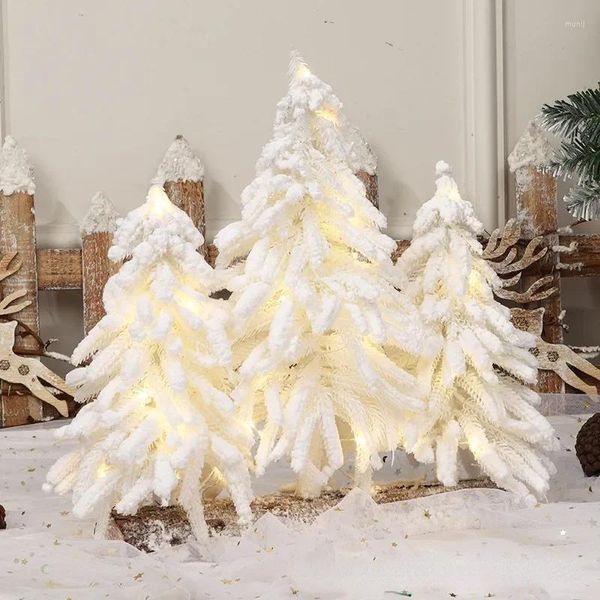 Decoraciones navideñas, adornos de árbol de nieve artificiales que caen, figuritas artesanales, suministros de fiesta, decoración del año para el hogar, Navidad
