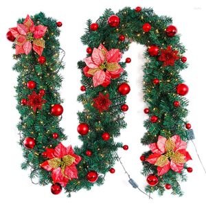 Kerstdecoraties Kunstmatige Garland Crown 2.7m Green Home Party Rattan Hangend ornament