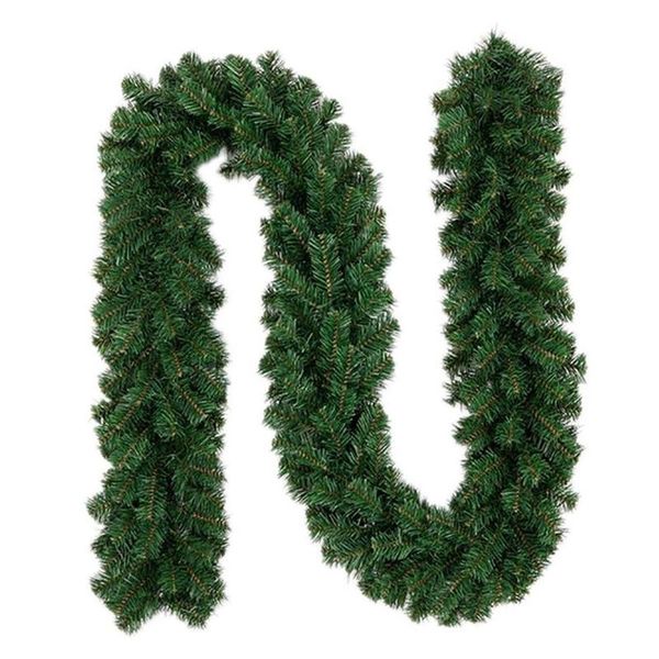 Décorations De Noël Guirlande Artificielle Décoratif PVC Verdure Guirlande Vert Pendentif Ornements Pour La Fête De Mariage Jardin Décor 220914