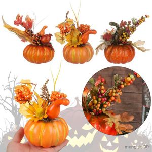 Décorations de Noël Citrouilles artificielles Feuille d'érable Table Home Decor House Prop Automne Récolte Thanksgiving Halloween Party Decor R230928