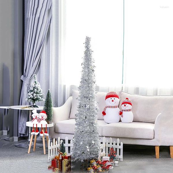 Décorations de Noël Arbre artificiel rétractable pliant couleur ornements de Noël pour ne brillera pas la décoration de fête