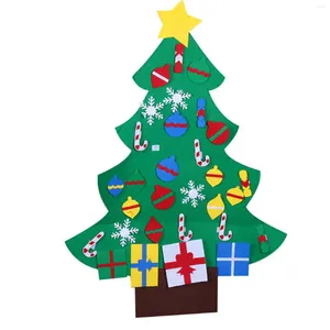 Decoraciones navideñas Figura de árbol de Navidad artificial DIY Colgante de pared Colgante de fieltro para mesa Interior al aire libre