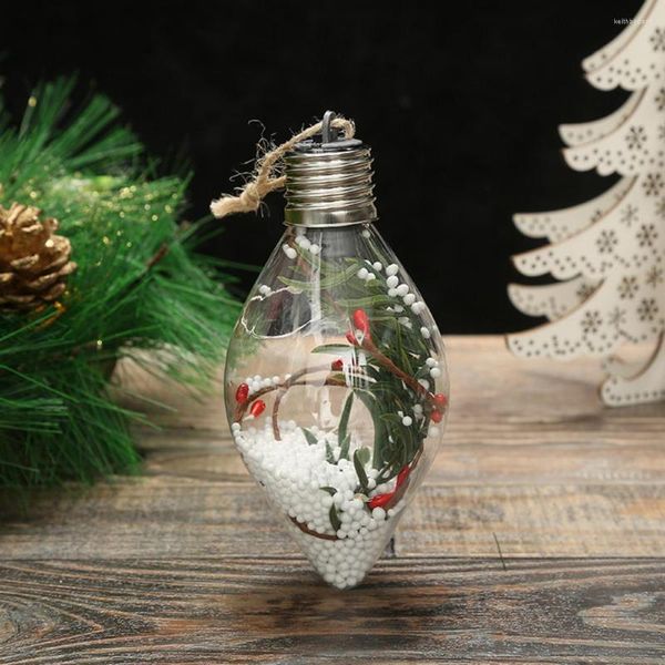 Bola de decoraciones navideñas, espuma blanca, diseño de escena ligera, decoración de árbol de Navidad, colgante para fiesta