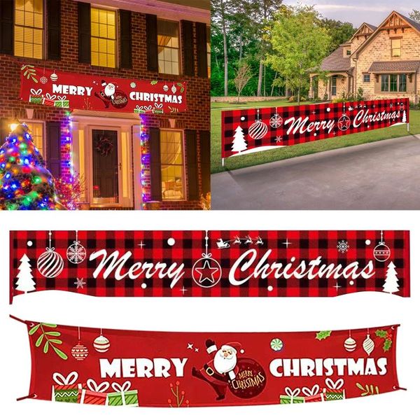 Décorations de Noël lettre de bannière de fête de fête de pansement atmosphère scène de bienvenue signe pour le porche de la porte d'entrée
