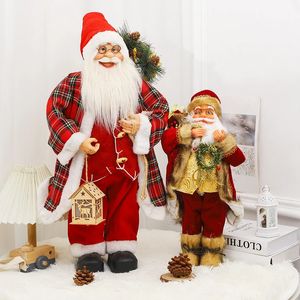 Kerstversiering Grote 60 cm Kerstmanpop Vrolijke Kerstversiering voor thuis Kinderen Jaar Speelgoed Cadeau Decor Feestartikelen 231207