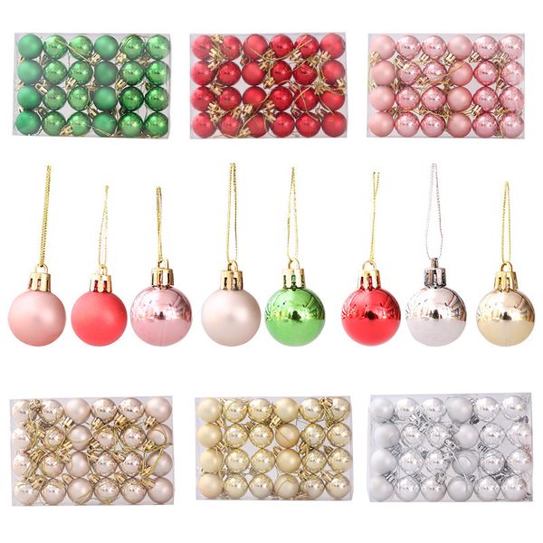 Décorations de Noël coffret de boules en plastique électrolytiques arbre cadeau créatif accessoires de boule 220912