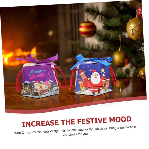 Décorations de Noël Boîtes Apple Box Emballage cadeau Chocolat Goodies Wrap Sacs Titulaires Décoratif Gâteau Décor Bonbons Cadeaux Paquet Bri Otadq