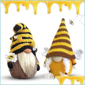 Décorations De Noël Bumble Bee Gnome D'été Gonks Poupée En Peluche Décoration Bumblebee Tournesol Gnomes Suédois Maison Ferme Cuisine Dhr4L