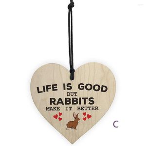 Kerstdecoraties c Geschenk houten hangende hangerse hart plaque decor festival voor thuis deco liefdesbord wijn tags fd20