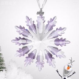 Décorations de Noël CH X'MAS Cadeau Crystal Sparkle Snowflake Ornement avec boîte pour la décoration de la maison Faveurs de mariage Arbre décoratif