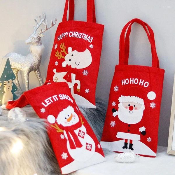 Decoraciones navideñas Bolsa de dulces Bolsas de regalo Bolsa de galletas Envoltura Patrón de dibujos animados