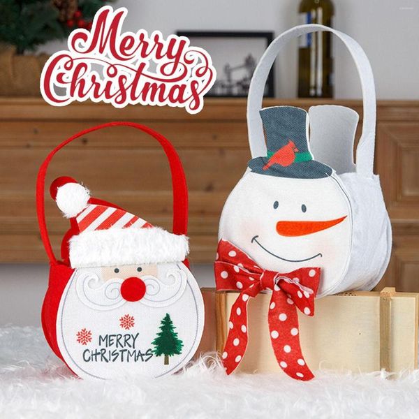 Adornos navideños Caja de regalo de dulces Cesta Empaque de joyas Bolso Fiesta de Navidad Bolsas de boda Bolsas Año Navidad
