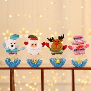 Kerstdecoraties Candy Jar Geschenkzakken Santa Claus Rendier Bear Cartoon opbergdoos voor zoete koekjes ornament -traktaties Contaichristmas de