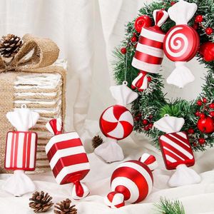 Kerstdecoraties Candy hanger rekwisieten jaar feest blauw en wit geschilderde boom ornamenten kindergeschenken thuisdecoratie