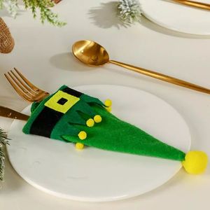 Kerstdecoraties Caps bestekhouder Vork lepel Pocket Decoratie tas messet er tafel decor nieuwjaar drop levering 2022 smte6