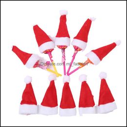 Kerstdecoraties Cartoon Kerstmis Santa Snowman Tabelgerei ER Fork Spoon Case Bags Decoraties Home Decor Geschenkdruppel Levering GA DHKNX