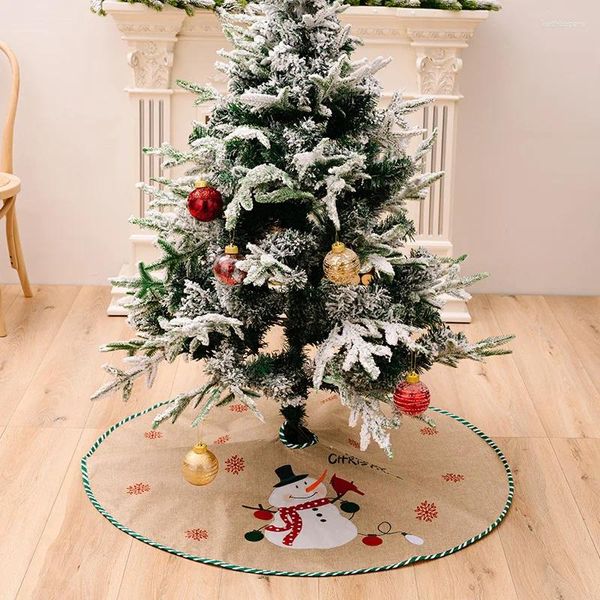 Décorations de Noël Jupe d'arbre de dessin animé Artisanat Ensemble de base Surround Joyeux pour la maison Ornements de Noël Navidad