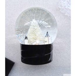 Décorations de Noël CClassics Snow Globe avec arbre à l'intérieur de la voiture Décoration Boule de cristal Spécial Nouveauté Coffret Drop Livraison Accueil Dh2JP