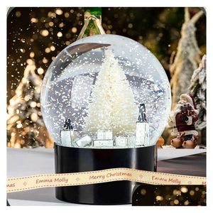 Kerstdecoraties Cclassics Sneeuwbol met boom binnen auto decoratie kristallen ball Special Novely Gift Gifts Box Drop Delivery H DHCWX