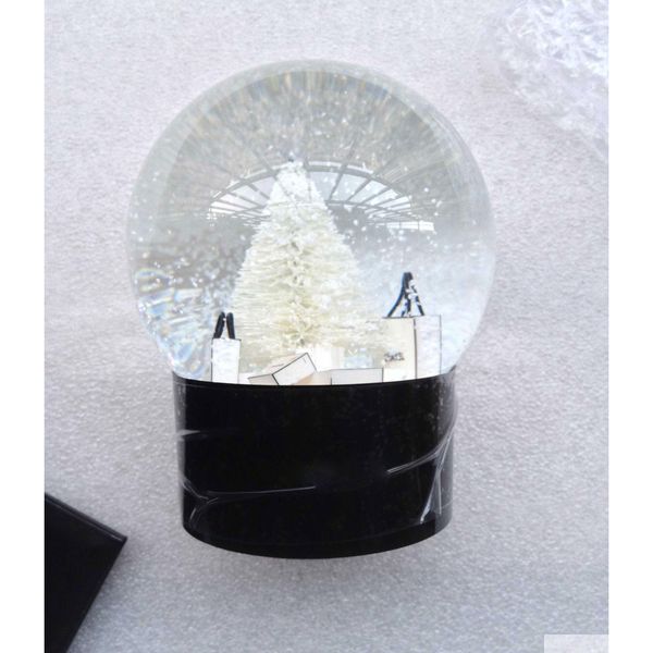 Decoraciones navideñas Cclassics Globo de nieve con árbol dentro de la decoración del automóvil Bola de cristal Caja de regalo especial de novedad Entrega a domicilio Dh8C7