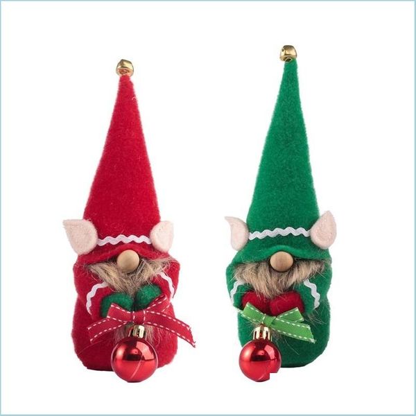 Décorations de Noël Boule de Noël Décoration Fournitures Elf Poupées Accessoires Jardin Gnome Poupée Jouet Ornements Cadeaux De Noël Pour Enfants H Dh94N