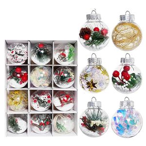 Kerstversiering Kerstballen Ornamenten 12 stuks heldere kerstballen ornamenten Kerstboomversieringen Set voor Thuis Feest Jaarcadeau 231109