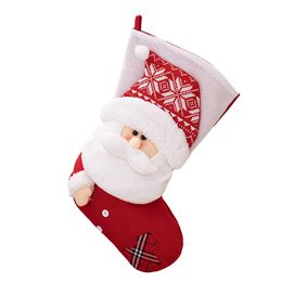 Decoraciones navideñas Medias de dulces navideños Saco de Papá Noel Bolsa de regalo Calcetines navideños Colgante Decoraciones navideñas felices para Noel Navidad Año 230911