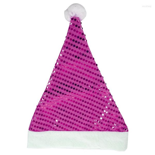 Adornos navideños - Disfraz de Navidad Sombrero de fiesta de Papá Noel Niños adultos Familia Gorro de Navidad Regalos Púrpura