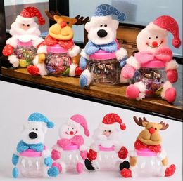 Kerstdecoraties kerstdecor cadeau plastic pompoen suiker opbergpot kiscuit doos pot 2022hot1