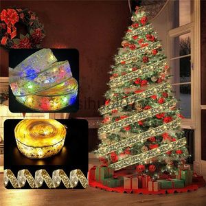 Decoraciones navideñas Decoración navideña Cinta LED Luz de hadas Árbol de Navidad Decoración del hogar 2023 DIY Arco Luz Cadena Navidad Año Nuevo 2024 x1020