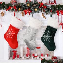 Décorations de Noël Décorations de Noël Décor de bas suspendu Appartient aux produits ménagers Bon matériau Facile d'entretien et d'utilisation Drop Dh3Ld