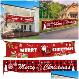 Kerstversiering Kerstversiering 300X50Cm Oxford Doek Banner Vlaggenlijn Vrolijk Decor Feestelijk Feest Thuis Buiten Scène Layout X Dhdvg