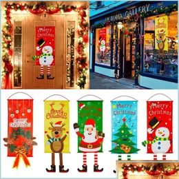 Kerstdecoraties Kerstdecoraties 2023 Deurhangende banner Gezichtsloze pop vrolijke boom voor thuismas ornamenten hanger navida dhvwx