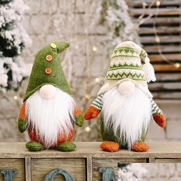 Kerstdecoraties Kerstdecoraties Soft Plush Gnome Pendant speelgoed Gezichtsloos dwerg Dwarf Doll Ornament Tree Home Decoratiejaar GIF DH1WD