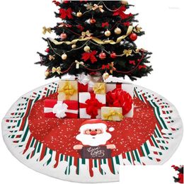 Décorations de Noël décorations de Noël NAVIDAD 2022 Jupe d'arbre rouge jupes rondes décoration pour les fournitures de maison