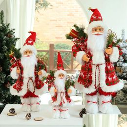 Kerstdecoraties Kerstdecoraties Santa Claus Dolls 2022 Home Decor Navidad Toys Happy Year Tree Ornamenten Geschenken voor Kidch DHQYM