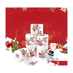 Kerstdecoraties Kerstdecoraties Patroon serie opgerolde papier ornamenten huizendecoratie schattige toiletprint tissuechristmas dh52b