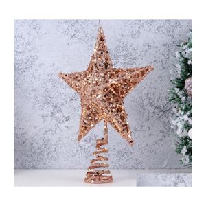 Kerstdecoraties Kerstdecoraties Tree Star TopperornamentDecorationornamenten Glitter Holiday Gold Treetop Toppers Iron GL Dhjeb
