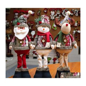 Décorations de Noël Décorations de Noël 48 18cm Poupée Père Noël Joyeux pour la maison Elk Bonhomme de neige Ornements Pendentif Décor Drop Livrer Dhrfn