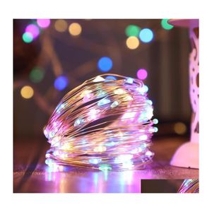 Décorations De Noël Décorations De Noël Pour La Maison 1M10M Fil De Cuivre Led Guirlande Lumineuse Ornement Arbre De Noël Jardin Année 2022Christma Dhmkh