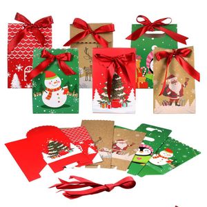 Décorations De Noël Décorations De Noël Bonbons Boîtes À Biscuits Goodie Treat Goody Bag Avec Un Design Spécial Pour La Fête De Classe Dhfe3