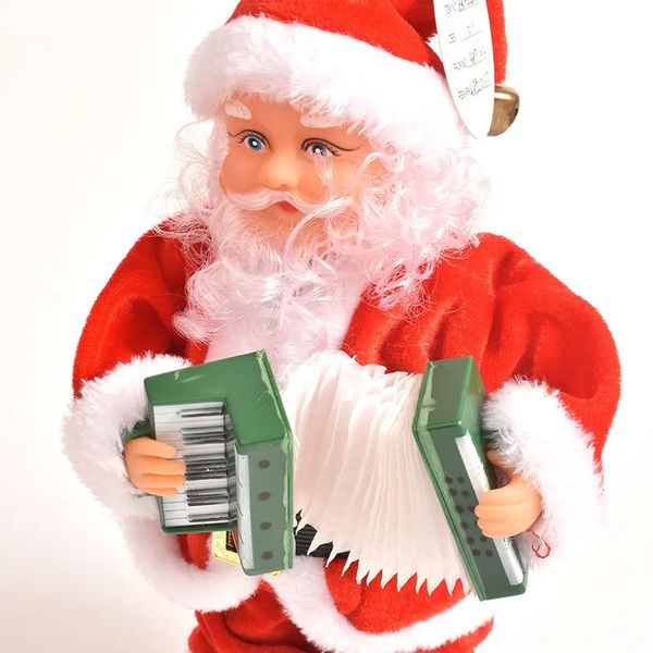 Décorations de Noël Décorations de Noël pour la maison Musique électrique Père Noël E-book Poupée Jouets pour enfants Cadeau de l'année Navidad Natal 231005