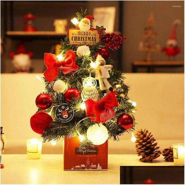 Adornos navideños Adornos navideños 51 Cm Alto Árbol Led Cálido Funciona con pilas Para y Temporada de Adviento Colgantes Adornos Decoración Dhn76