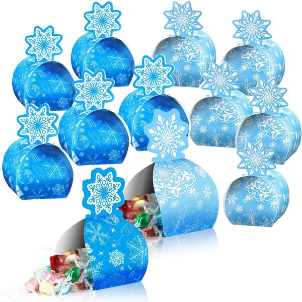 Décorations de Noël Décorations de Noël Boîtes à bonbons Noël Flocon de neige Treat Party Favor pour les vacances Enfants Baby Shower Anniversaire Drop D Dhxj8