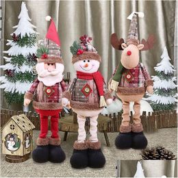 Kerstversiering Kerstpoppen Groot Formaat 50 Cm 60 Cm Kerstman Sneeuwpop Elanden Speelgoed Kerst Beeldjes Cadeau Voor Kind Boom ornament Navida Dhdcn