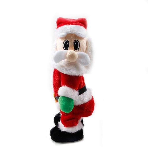 Decoraciones navideñas Regalo de Navidad Baile Juguete musical eléctrico Papá Noel Muñeca de peluche Twerking Cantando Decoración del hogar para bebé Niño Navidad 220921