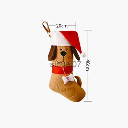 Décorations de Noël Cadeau de Noël Chaussettes Chien Bas de Noël Noël Joyeux Noël Décoration 2023 Célébration de l'arbre de Noël Sac cadeau de Noël x101