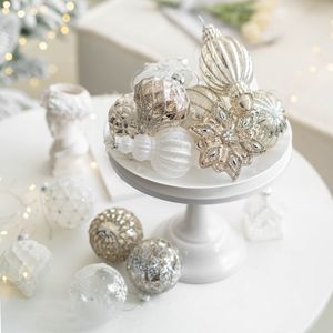 Décorations de Noël Boule de verre de Noël Ornements Pendentif d'arbre Ornement Xmax Décor suspendu Joyeux Noël Décoration Maison Année 230904