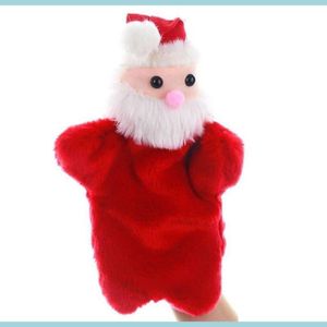 Decoraciones navideñas Mano de Navidad Dibujos animados Santa Claus Peluche Marionetas Muñeca Juguetes para bebés Regalos Venta al por mayor Entrega de gotas 2022 Home Garden DHLLS