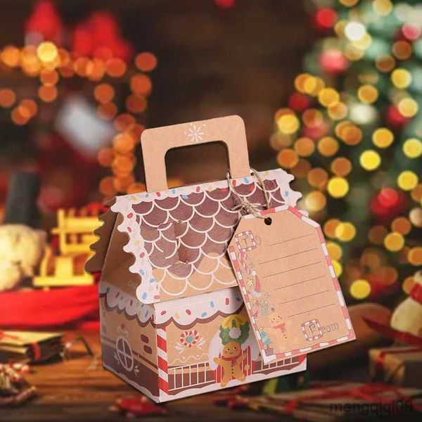 Décorations de noël en forme de maison, boîte-cadeau de bonbons, décorations de joyeux noël pour la maison, ornement de noël et du nouvel an